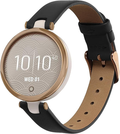 kwmobile Real Leather Watch Strap Compatible with Garmin Lily Sport - Fitness Tracker Replacement Sports Wristband with Clasp