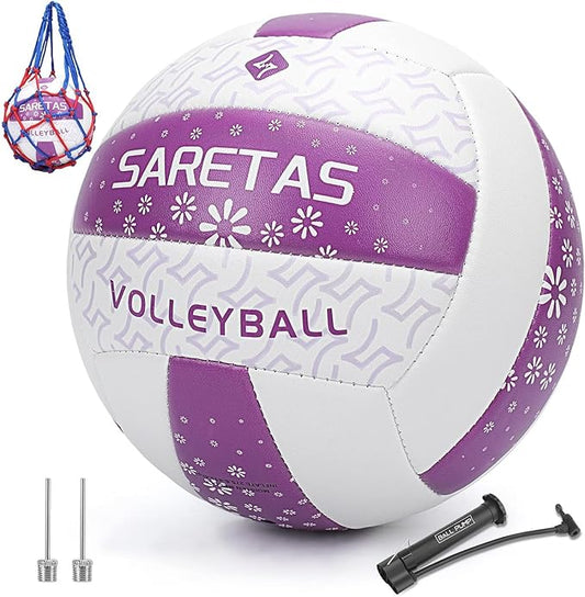 Beach/Water/Sand Volleyballs, Outdoor/Indoor Official Size, Soft Touch Volleyball for Beginners