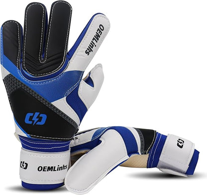 Youth&Adult Goalie Goalkeeper Gloves with Finger Protection Breathable Soccer Gloves with Strong Grips，6 Colors，Sizes 7-10