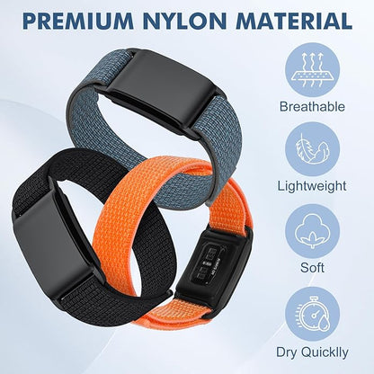 Nylon Sport Loop Wristband Compatible with Whoop 4.0 for Women Men, Soft Adjustable Breathable Replacement Bands for Whoop 3.0/4.0 Durable Sleep, Wearable Health, Fitness & Activity Tracker