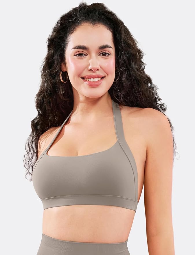 VOYJOY Sports Bras for Women Basic Wireless Bra Crop Workout Yoga Bra Sexy Tank Top