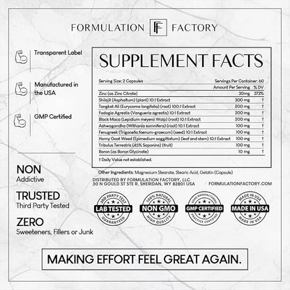 Self Obsessed 10 in 1 Masculinity Maximizer Supplement, Shilajit for Men, Tongkat Ali, Ashwaganda, Fenugreek Muscle Growth, Energy, Drive, Strength, Recovery 2 Month (Pack of 1)