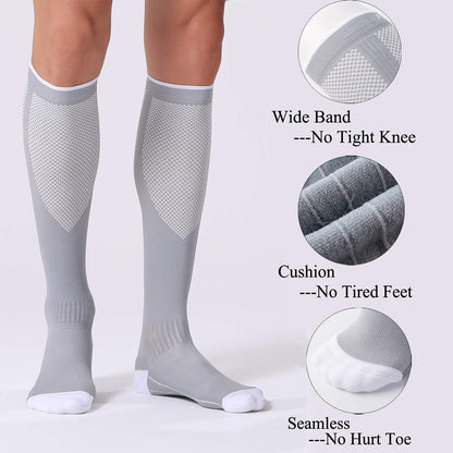 FITRELL 3 Pairs Compression Socks for Women and Men 20-30mmHg- Circulation and Muscle Support Socks