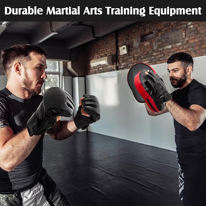 10 In1 Punching Mitts Kick Pad Set Taekwondo Pads Boxing Mitts Focus Pads Boxing Gloves Safety Head Guard Wrist Band for Kickboxing, Karate, Muay Thai, MMA Training