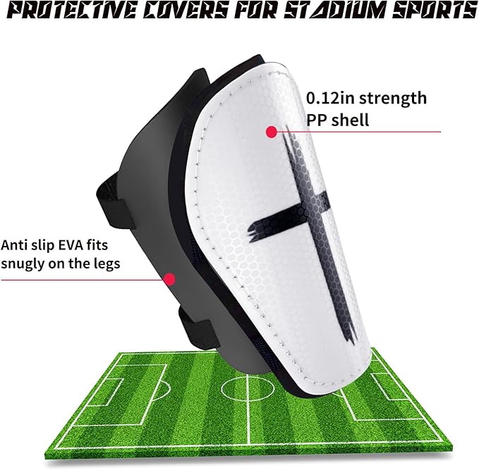 TOMIYO Soccer Shin Guards,Soccer Shin Guards Youth Boys 8-12,Light Weight Adjustable Straps Shin Pads Protection Equipment for Kids Youth，EVA Cushion Protection to Reduce Impact and Injury.