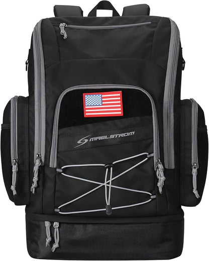 Maelstrom Swim Backpack,35L Swimming bag with Separate Shoes Compartment,Swim Gear Bag,Athlete Gym Rucksack for Men and Women