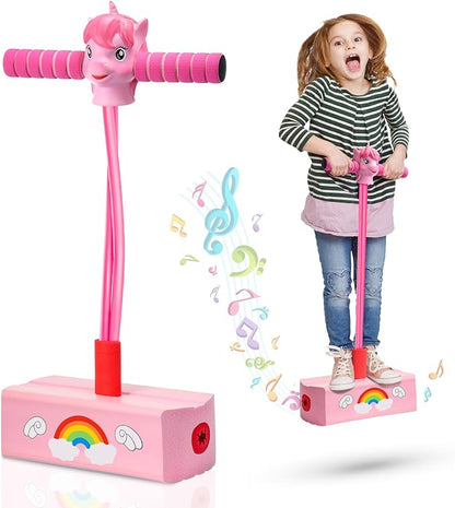 CUUGO LET'S GO! CG Jumping Promotes Growing Taller- Pogo Stick Foam Pogo Jumper for Kids, Toys for 3-12 Year Old Boys Girls Outdoor Toys Indoor Toys Fun Gifts Christmas Stocking Stuffers Gifts