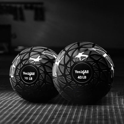 Yes4All Slam Balls, 10-40lb Medicine Ball Weight, Durable PVC Sand Filled Workout Dynamic Medicine