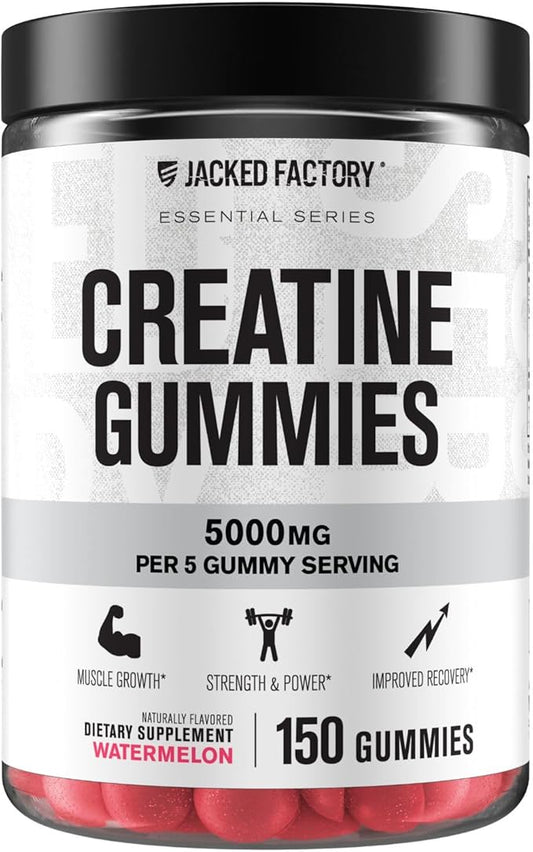 Jacked Factory Creatine Monohydrate Gummies 150g - 5g Daily Creatine Supplement for Men and Women