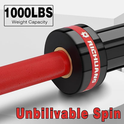7ft Olympic Barbell, Weightlifting Barbell 28mm 45lb - 500/700/1000lbs Capacity with Smooth Spinning Sleeves, Olympic Bar Fits 2" Olympic Plates, for Snatch Clean Jerk - Home Gym Training
