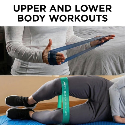 THERABAND Resistance Band Loop Set, 12", Exercise, Workout, Therapy