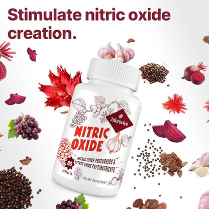 Nitric Oxide Supplement for Men, 90 Capsules (2 Pack)