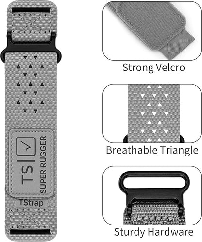 TStrap Nylon Sport Watch Band - Black Quick Release Watch Straps for Men Women - Athletic Military Smart Watch Bracelet Replacement - Correa para Reloj Hombre - 18mm 20mm 22mm