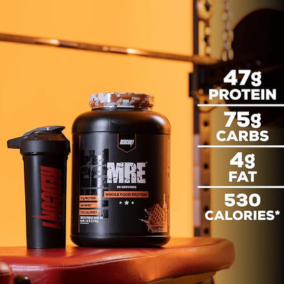 REDCON1 MRE Protein Powder, Peanut Butter Cookie - Meal Replacement Protein Blend Made with MCT Oil & Whole Foods - Protein with Natural Ingredients to Aid in Muscle Recovery (25 Servings)