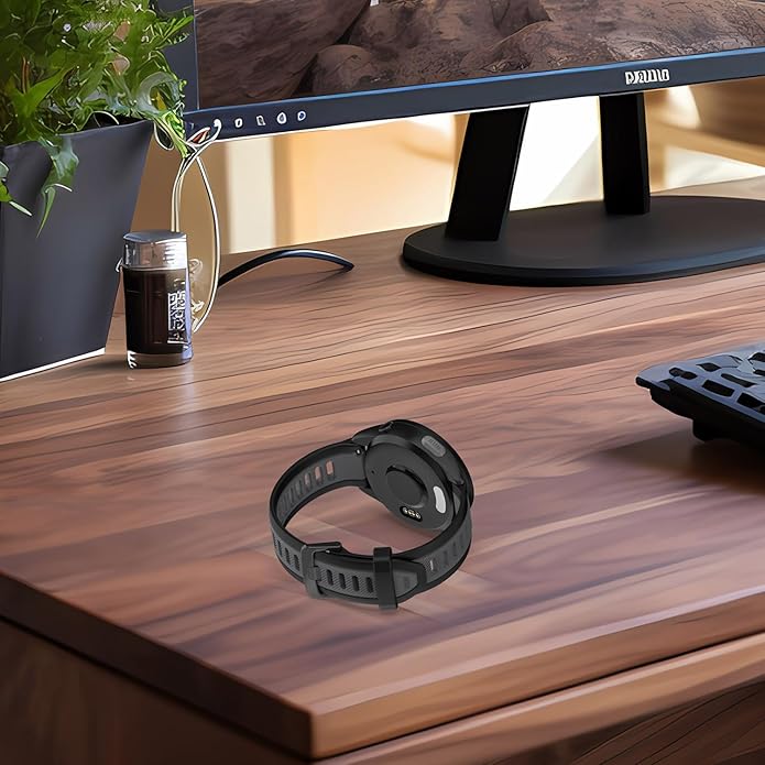 Compatible with Garmin Forerunner 165 Watch Band, 20mm Width Silicone Replacement Bands for Garmin Vivoactive 3 / Vivoactive 5 / Forerunner 55, 245, 645 Music Smartwatch