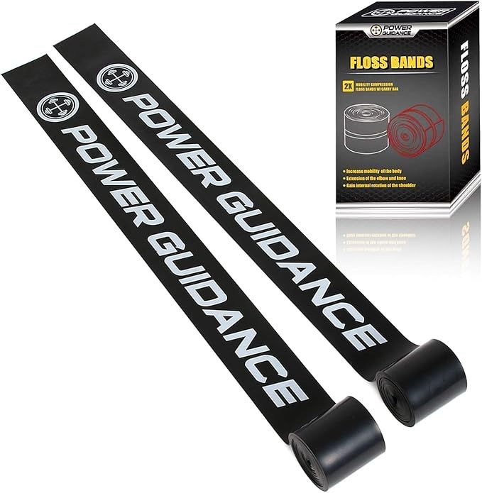 POWER GUIDANCE Muscle Floss Bands - Compression Bands - Mobility & Recovery Bands - for Improving Movement, Increasing Circulation & Reducing Soreness