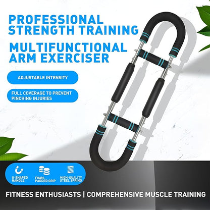 Twister Arm Trainer, 40-100lb Adjustable Chest Workout Equipment, Triceps & Shoulder Workout, Portable Detachable Spring Resistance Home Fitness Equipment.