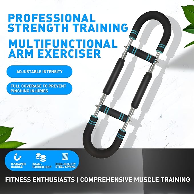 Twister Arm Trainer, 40-100lb Adjustable Chest Workout Equipment, Triceps & Shoulder Workout, Portable Detachable Spring Resistance Home Fitness Equipment.