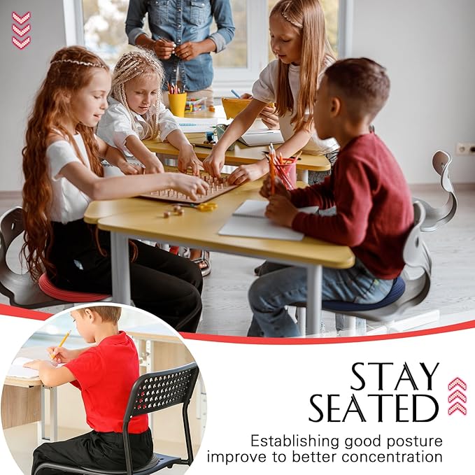 Libima 4 Pcs Wiggle Seat Inflated Wobble Cushion for Sensory Kid 13 Inches Balance Disc Flexible Seating for Classroom Sensory Pad for Chair Wiggle Cushion with Needle Pump