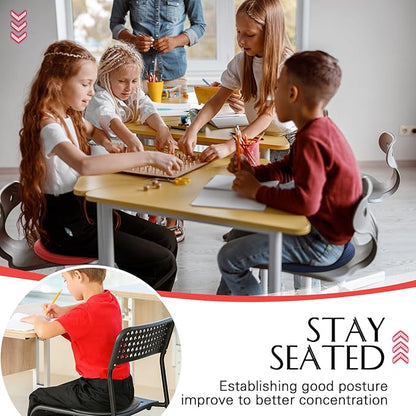 Libima 4 Pcs Wiggle Seat Inflated Wobble Cushion for Sensory Kid 13 Inches Balance Disc Flexible Seating for Classroom Sensory Pad for Chair Wiggle Cushion with Needle Pump