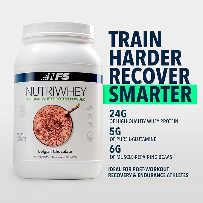NF Sports Post Workout Nutri Whey Protein Powder,Dietary Supplement, Amino Energy, Supports Immunity, BCAA Powder, Protein Powered, Helps Fight Stress (Belgian Chocolate Powder, 920g, 23 Servings)