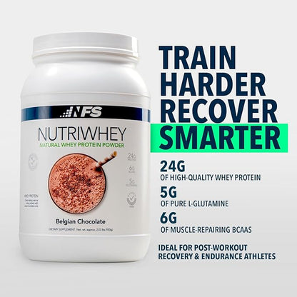 NF Sports Post Workout Nutri Whey Protein Powder,Dietary Supplement, Amino Energy, Supports Immunity, BCAA Powder, Protein Powered, Helps Fight Stress (Belgian Chocolate Powder, 920g, 23 Servings)