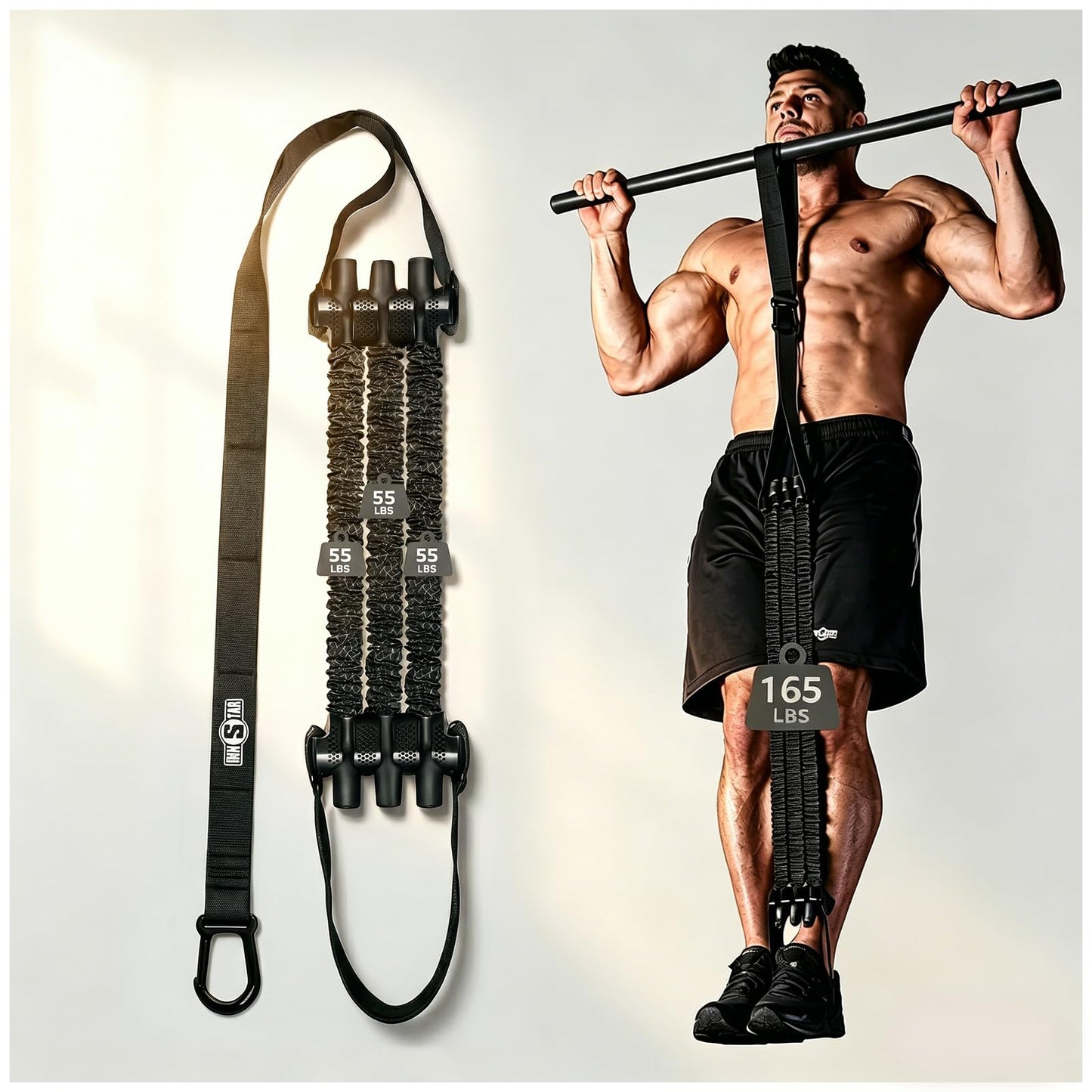 Innstar Pull Up Assistance Bands, Heavy Duty Resistance Band for Pull Up Assist, Adjustable
