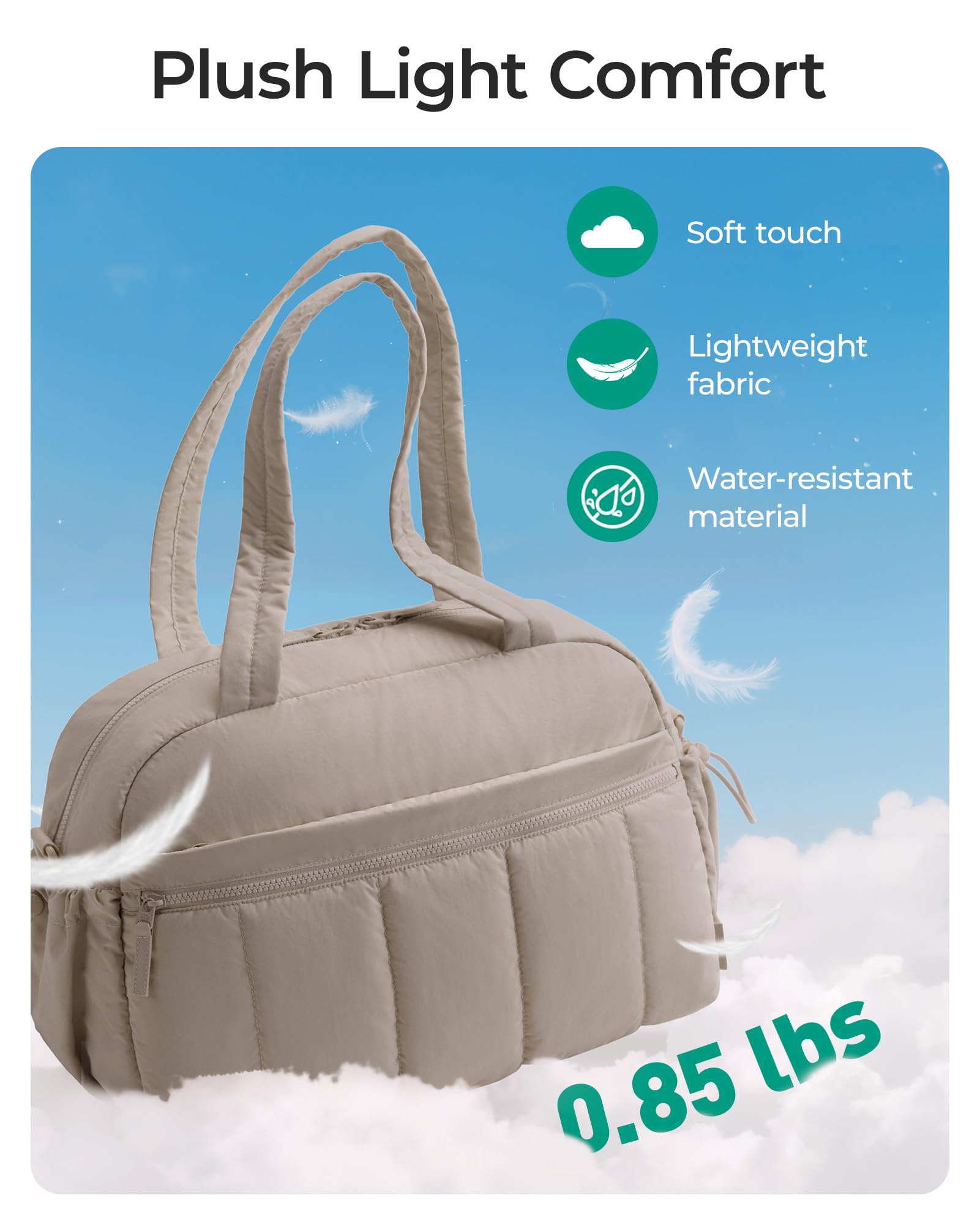 BAGSMART Duffle Bag for Travel, Gym Bag for Women, Weekender Carry on