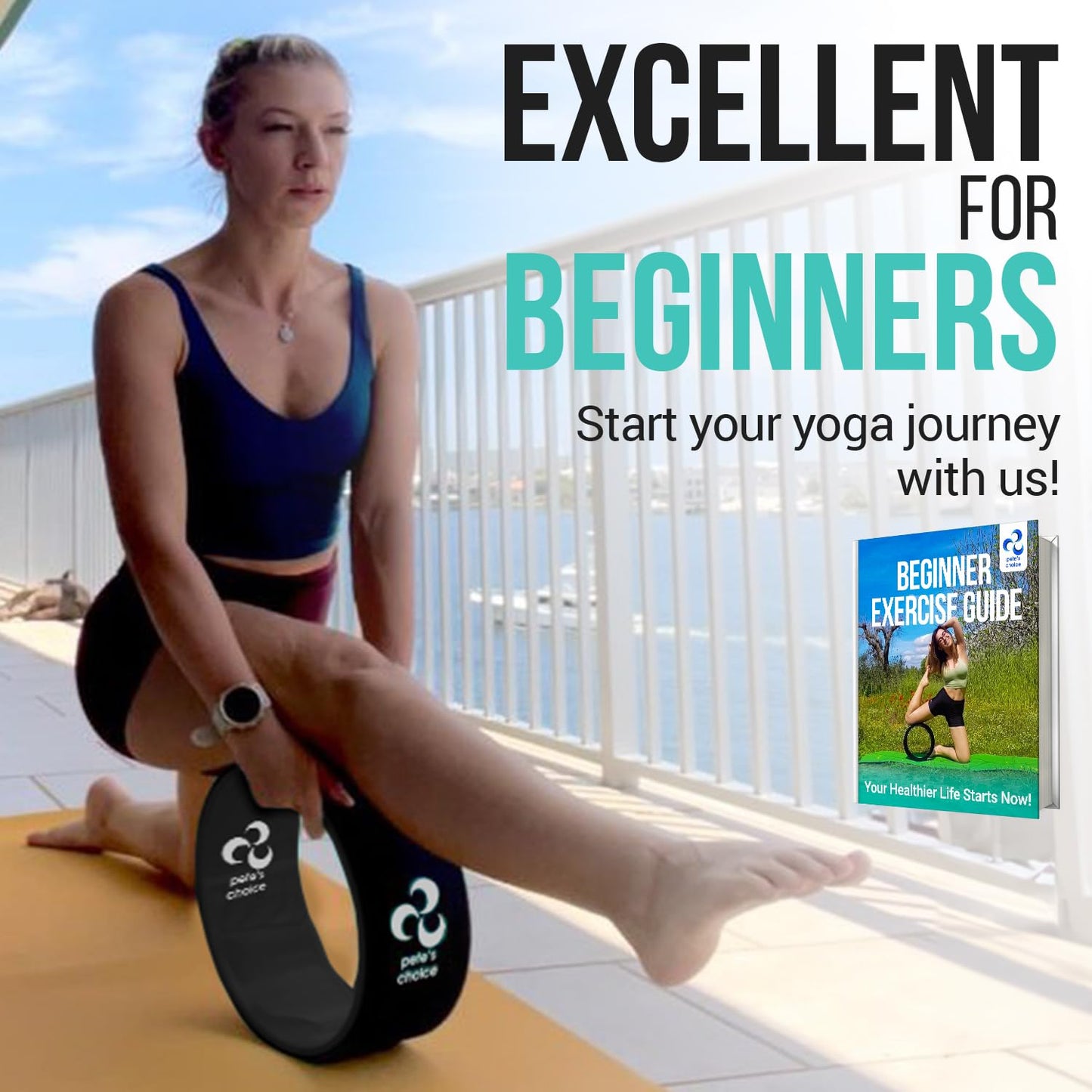 Extra Wide Jumbo Yoga Wheel - Wider, More Stable Back Roller