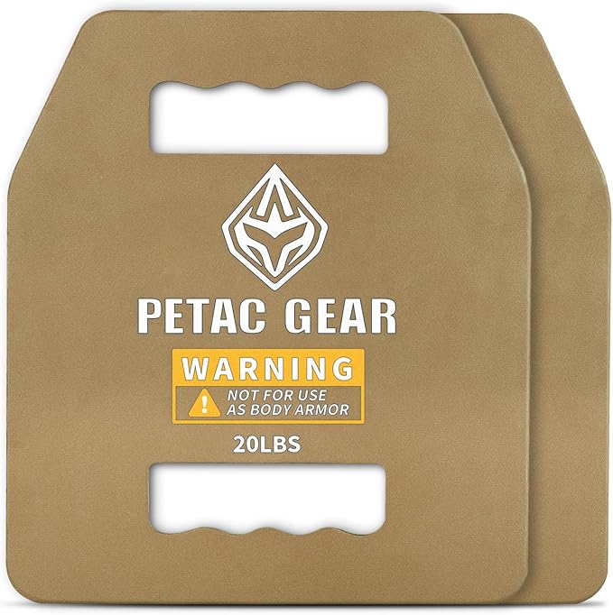 PETAC GEAR Tactical Weights Plates For Weighted Vest For Men Workout,5/10/15/20 LBS Weight Strength Training Vests Equipment Workout Gear