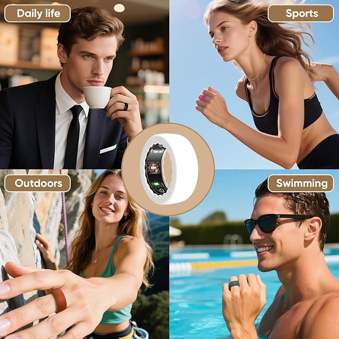 10 Pack Ring Protector Compatible with Oura Ring Cover Gen 4 / Gen 3 / Samsung Galaxy/RingConn/ULTRAHUMAN, Anti-Scratch Elastic Silicone Case for Smartring Men Women Working Out Gym