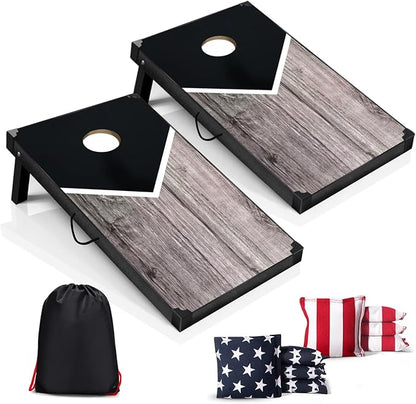2’x3’ Cornhole Boards Set, Cornhole Outdoor Game Set - Corn Hole Toss Boards Set with 8 Cornhole Bags and 2 Cornhole Boards, Cornhole Sets for Adults Lawn Outside Backyard Games