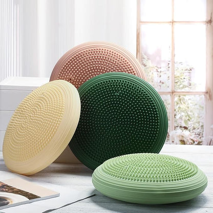 Libima 4 Pcs Wiggle Seat Inflated Wobble Cushion for Sensory Kid 13 Inches Balance Disc Flexible Seating for Classroom Sensory Pad for Chair Wiggle Cushion with Needle Pump