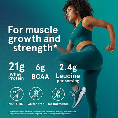 Puori Whey Protein Powder - Bourbon Vanilla - PW1 Pasture Raised, Grass-Fed & Non-GMO - 100% Natural and Pure for Muscle Growth - 21g Protein 1.98lbs - Gluten-Free