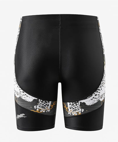 HUGE SPORTS Men's Rash Guard Swim Shorts Compression Swimming Jammer Cool Dry Active Swimsuit Workout Shorts Sports Tights