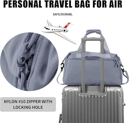 Weekender Duffel Bag with Shoe Compartment And Wet Pocket-Luggage Everyday Overnight Bag for Men and Women Travel-Carry On Gym Bag