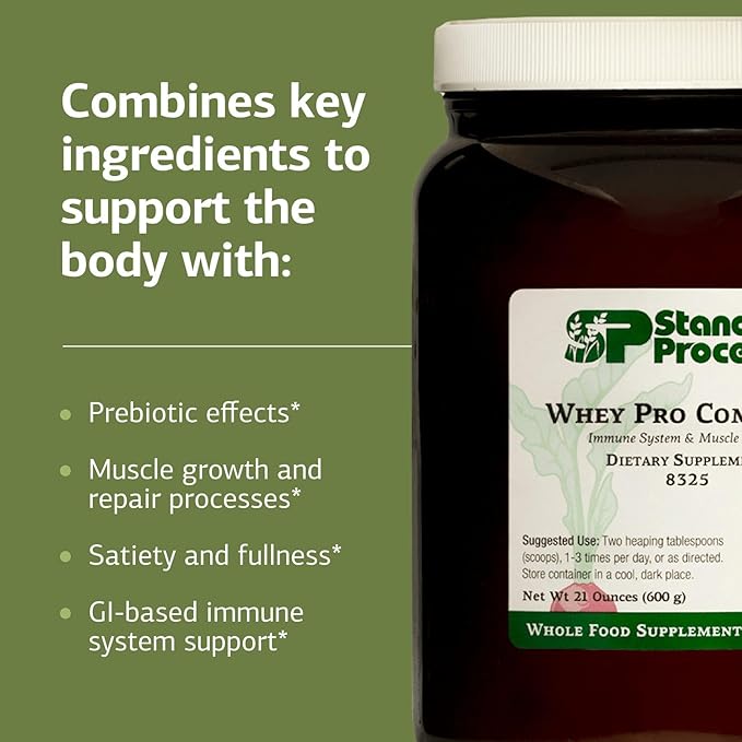 Standard Process Inc. Whey Pro Complete - Whole Food Immune Support with Colostrum, Chicory Root and Whey Protein Powder - 21 Ounce, 25 Servings