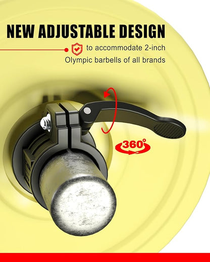 Olympic Barbell Clamps 2 inch Adjustable Barbell Clips Quick Release Pair of Locking Weight Clips for Bars