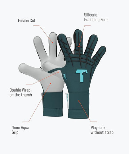 T1TAN Beast Goalkeeper Gloves - Without Finger Protection - Soccer Goalie Gloves Adult - Professional Goal Keeper Gloves for Youth, Men & Women - Size 6-11