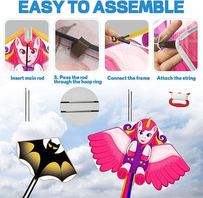 Kite for Kids Ages 3-5 4-8 & Adults, Flying Toys| Beach Toys| Outdoor Toys, Easy to Fly Butterfly Kites with Handle and 328FT Kite String, Large Kites for Boys Girls Birthday Gifts Party Favor Games