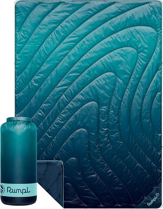 Rumpl Original Puffy Blanket - Warm, Water-Resistant Camping Blanket with 100% Recycled Synthetic