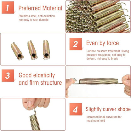 Tudomro Trampoline Springs Replacement - Heavy Duty Stainless Steel Weather Resistant Metal Trampoline Pulling Tool Accessories