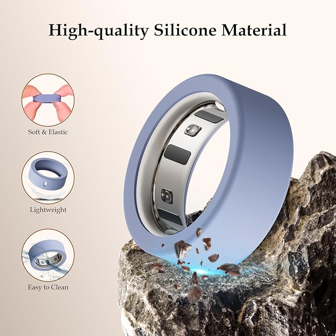 15 Pack Cover Compatible with Oura Ring Gen 4/Gen 3 Horizon/Gen 3 Heritage, Anti-Scratch Silicone Case for Oura Ring Protector for Women Men Working Out Gym, Support Charging with Cover on