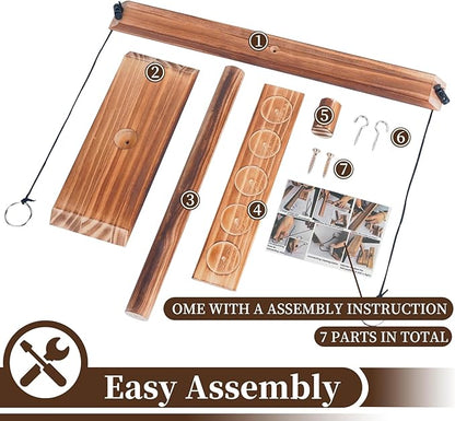 Ring toss Game, Large Base Hook and Ring Game, Hook and Ring Throwing Game for Adults Kids, Family-Friendly Indoor Holiday Fun or Outdoor Patio Games