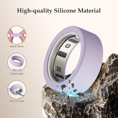 15 Pack Cover Compatible with Oura Ring Gen 4/Gen 3 Horizon/Gen 3 Heritage, Anti-Scratch Silicone Case for Oura Ring Protector for Women Men Working Out Gym, Support Charging with Cover on