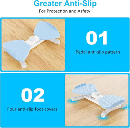 Waist Twister Ab Machine, 300 lbs Capacity Exercise Twist Board with Resistance Bands, Core Trainer Belly Fat Burner, Noiseless Waist Sculptor with Foot Massage