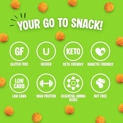 Twin Peaks Protein Puffs - (Jalapeno Cheddar), Keto Friendly, Low Carb Snack (300g, 21g Protein, 2g Net Carbs, High Protein, Healthy Crunchy Snack)