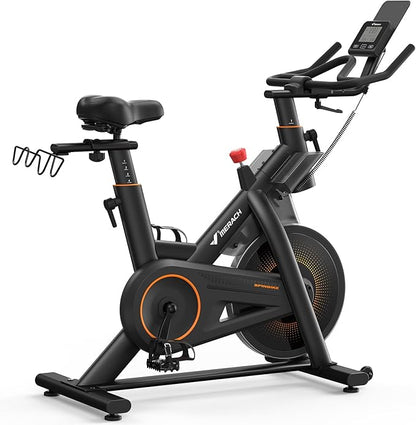 MERACH Magnetic Exercise Bike, Indoor Cycling Bike with Self-Developed App, 350 lbs Weight Capacity & 40 lbs Flywheel, Stationary Bike for Home Gym Fitness