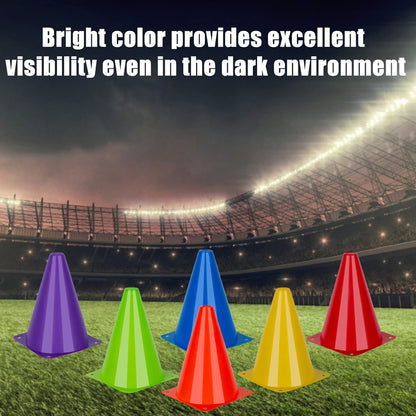 7 Inch Soccer Cones, 24 Pack Cones Sports Training Agility Field Marker Plastic Cones for Skating