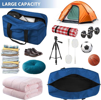 Travel Duffle Bag, 70L Gear Bag for Men and Women, Storage Bag Ideal for Overnight Camping and Weekend Getaways, Dark Blue